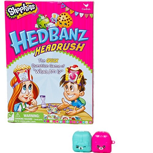 ShopKins Hedbanz Headrush Board Game Bundle with Two...
